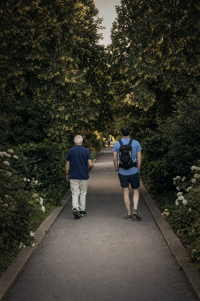 Een rustig moment tijdens een wandeling